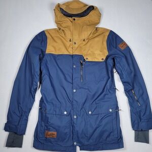 Dakine Men's Gore-Tex Snowboard Jacket Navy Blue/Camel Size M